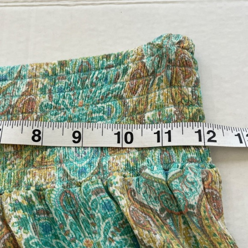 O'Neill Paisley Palazzo Pants Small Boho Beach Festival Hippie Smocked Wide Leg - Picture 4 of 9